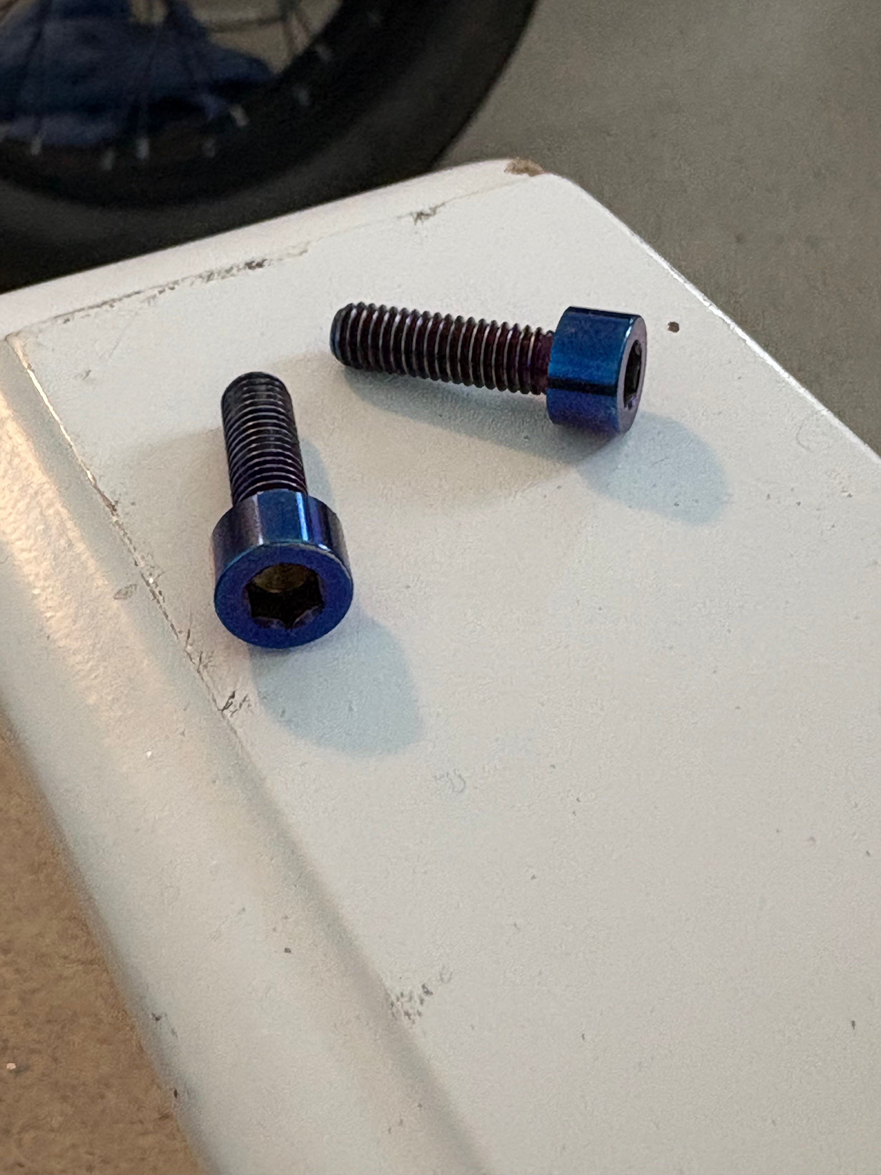 Titanium brake caliper bolts